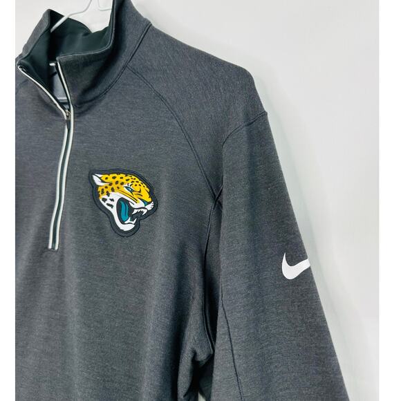 Nike Jacksonville Jaguars Gray Dri Fit Quarter-Zip Pullover Jacket size Medium - Picture 3 of 6